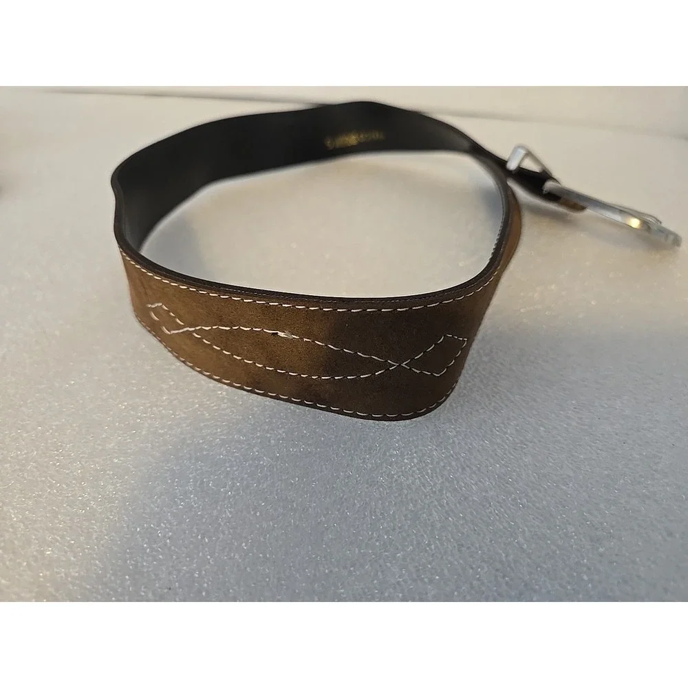 3 Vintage Leather Belts‎ Brown Size 34 Small